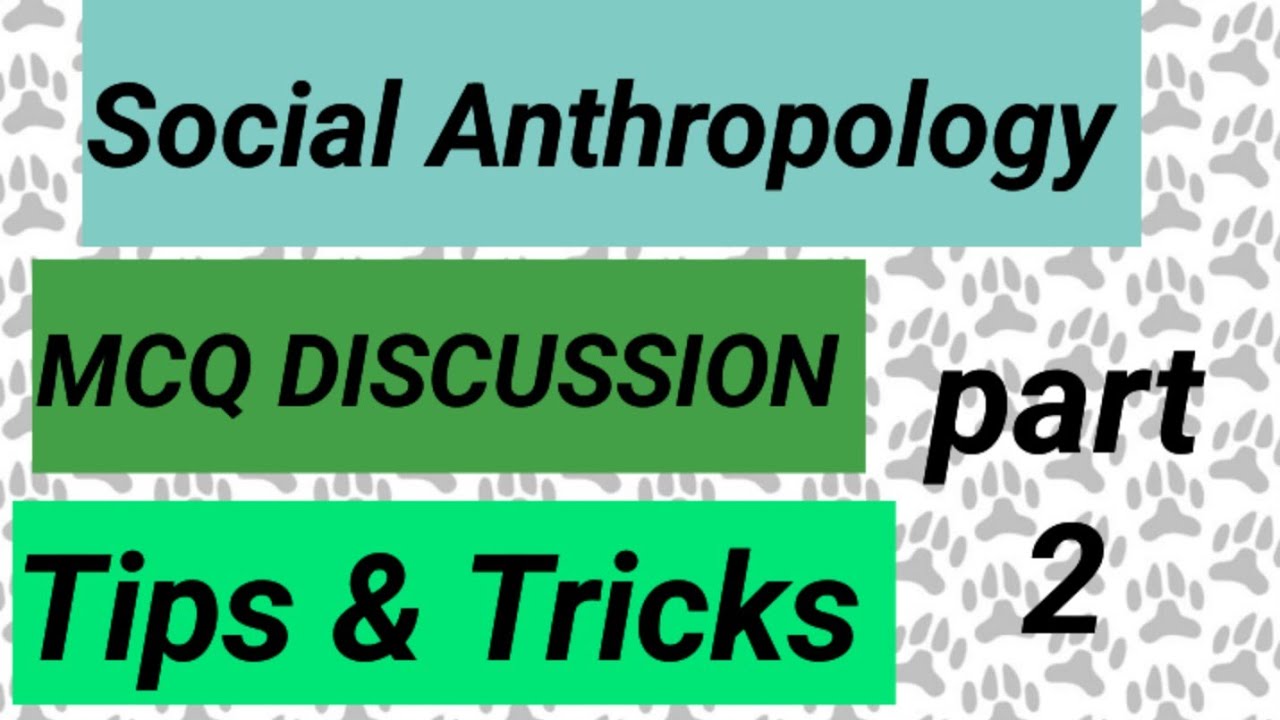Social Anthropology MCQ part2/#easyguideinbasociology