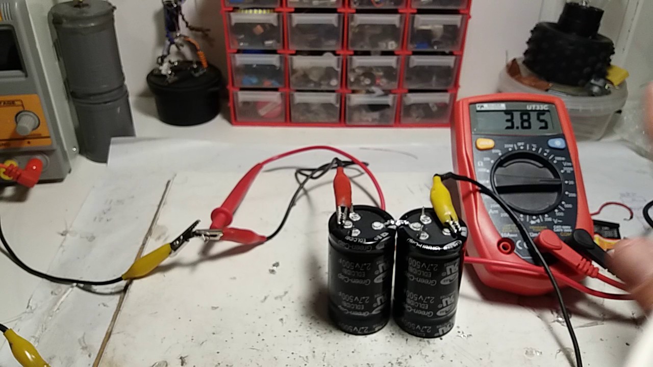 Carga y prueba de Supercapacitadores