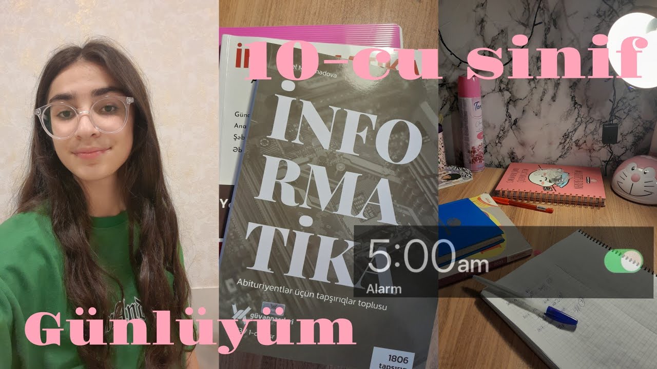 Saat 5:00 günə produktiv başlamaq/10-cu sinif günlüyüm+yeni məktəb haqqında/ Yagut Rzaeva