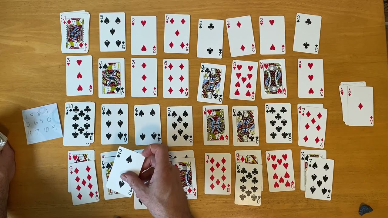 How to play Virginia Reel Solitaire