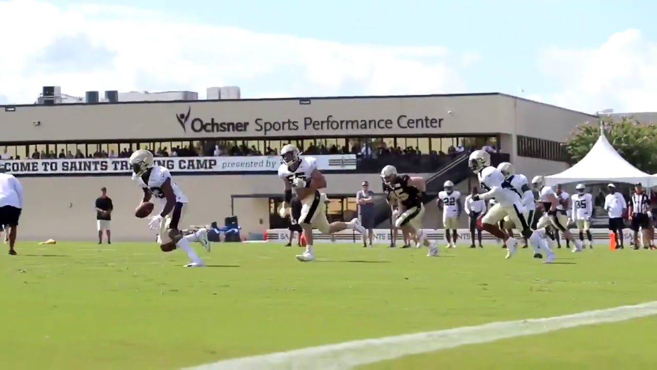 New Orleans Saints rookie Saquan Hampton with the interception | 2019 Training Camp