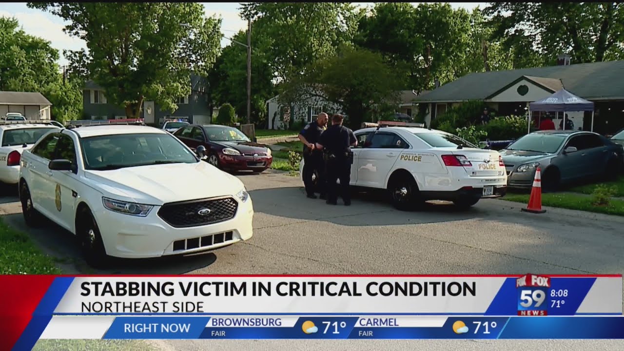Stabbing victim in critical condition on Indy's northeast side