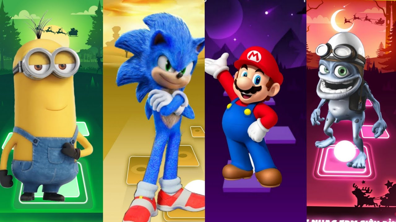 Miminos vs Sonic vs Crazy Frog vs Super Mario Tiles Hop EDM Rush