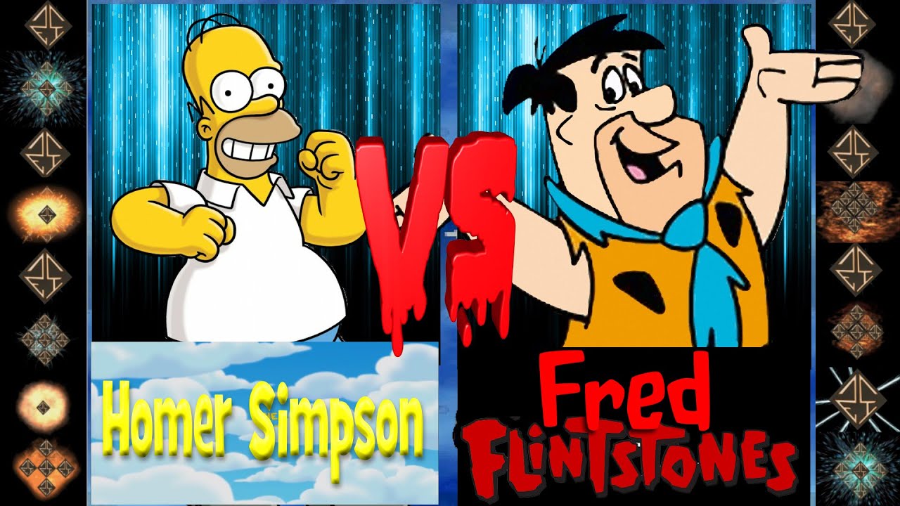Homer Simpson (The Simpsons) vs Fred Flintstone (Hanna-Barbera) - Ultimate Mugen Fight 2016