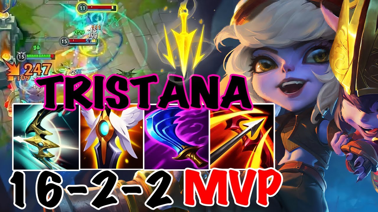 WILD RIFT TRISTANA ADC GAMEPLAY | 16 -2 -2 MVP | TRISTANA BUILD RUNES