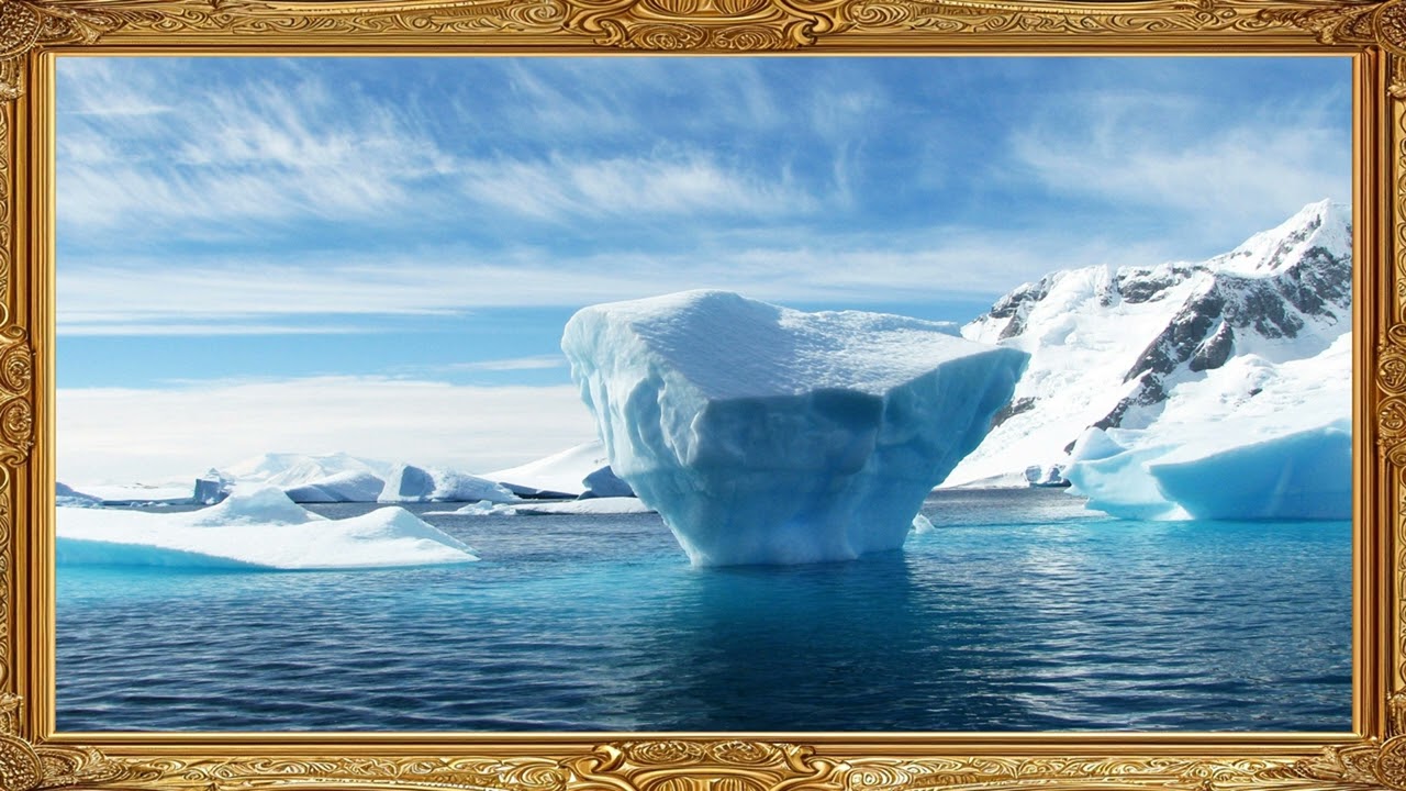 10 Pictures 4K| The Snow Water Frame TV | 2 Hour Relaxing