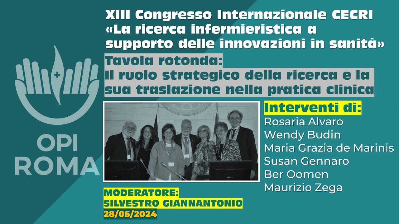 Tavola rotonda: “Il ruolo strategico della ricerca e la sua traslazione nella pratica clinica”