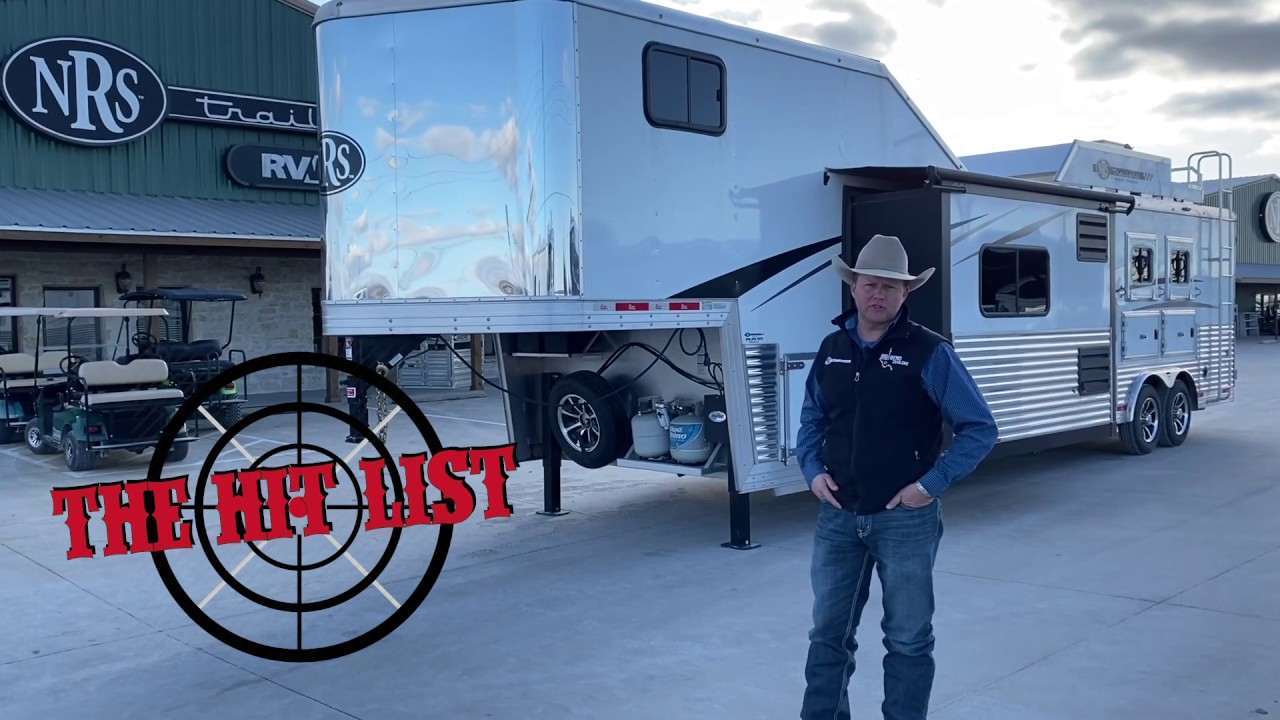 NRS Trailers - 2019 Bison 3 Horse Living Quarters Trailer with 5'9 Tall Bedroom and Slide Out!