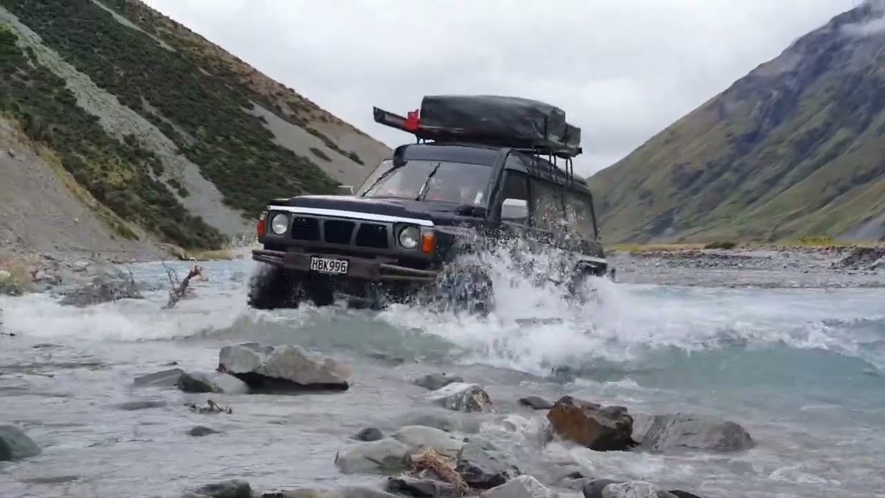 So many river crossings! Off Road to Macaulay hut. Tekapo NZ - BOTSI