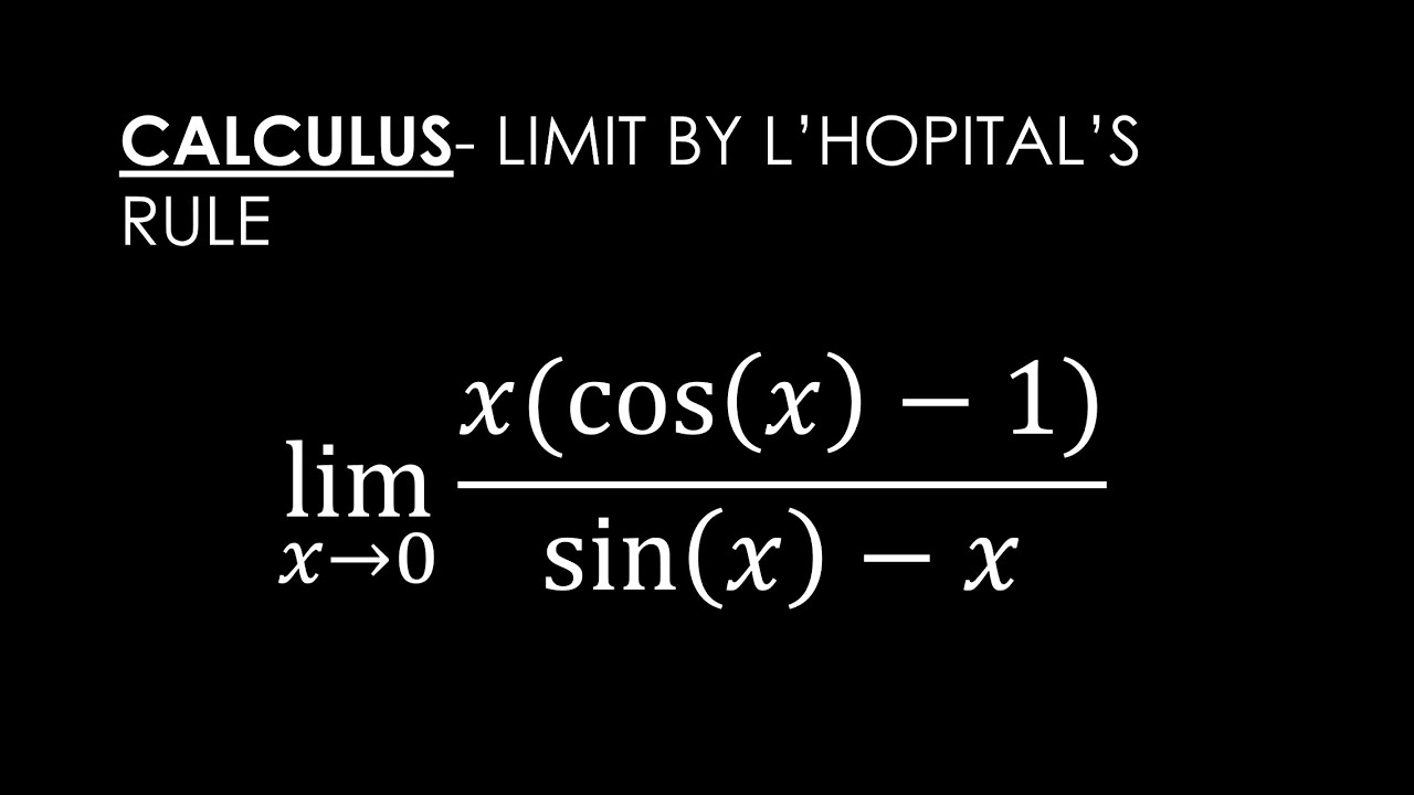 Calculus- limit by L'hopital's rule (tough problem!)