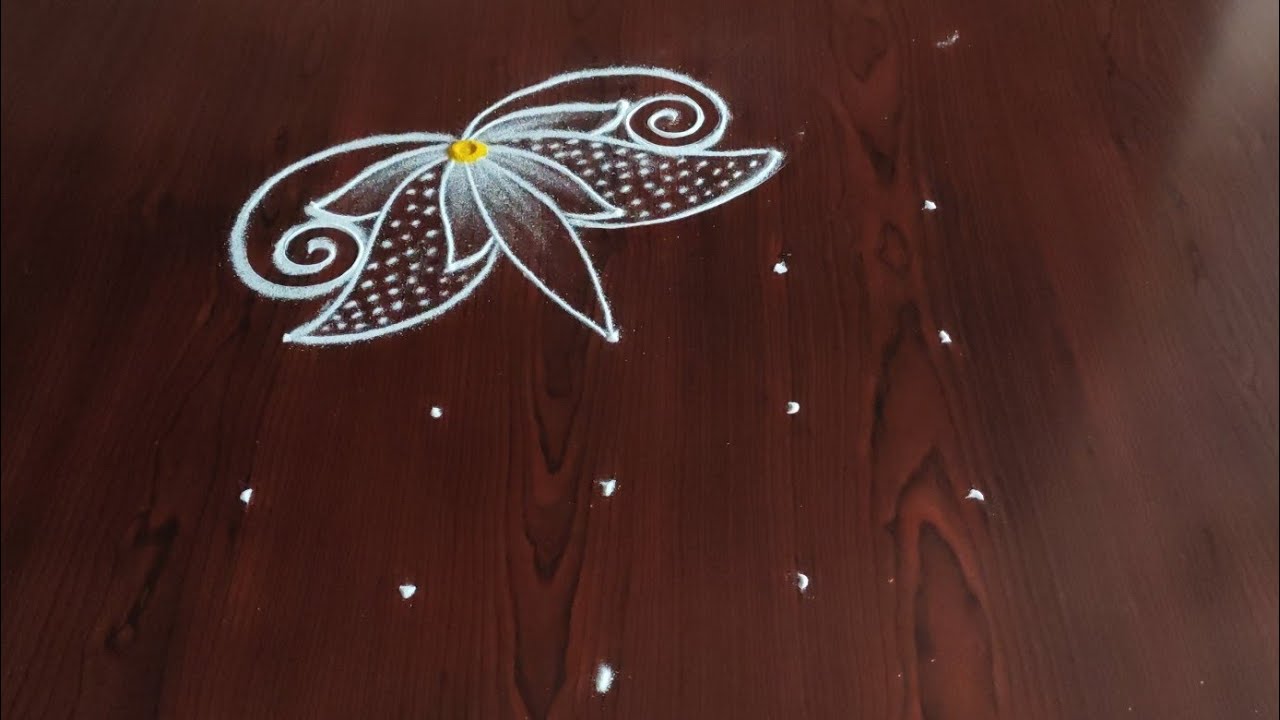 2 beautiful daily kolams (5×3) dot's.... simple easy daily rangolis