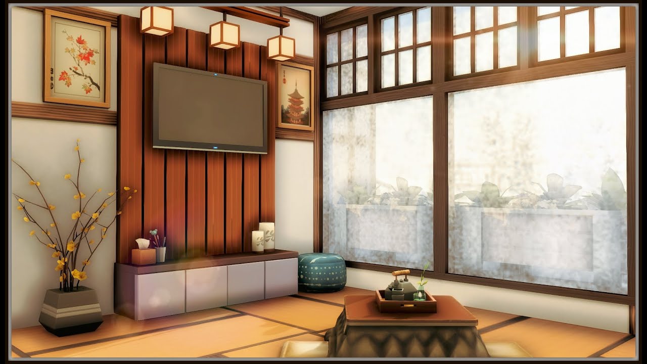 Japanese Inn / Traditional Ryokan (No CC) - The Sims 4 Stop Motion Build