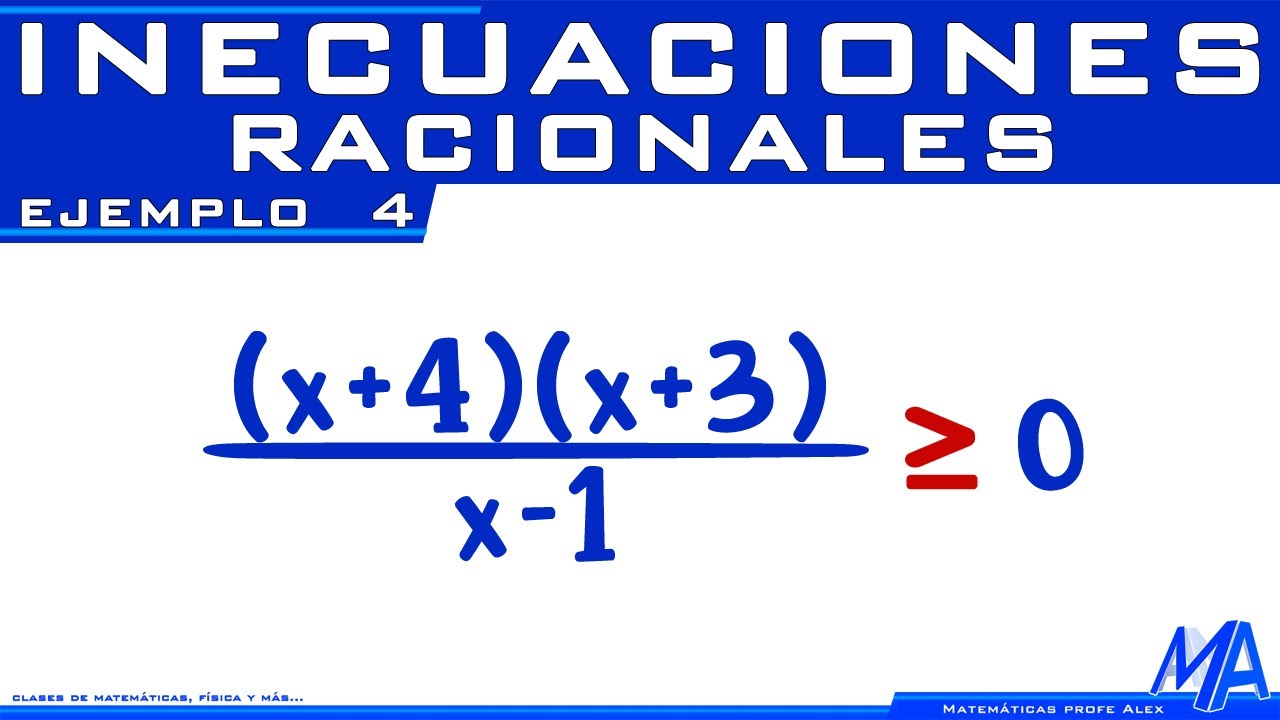 Inecuaciones racionales | Ejemplo 4