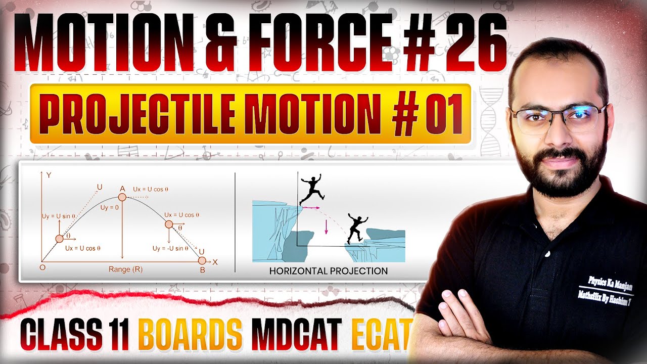 Class 11 Physics | Motion & Force # 26 | Projectile Motion # 01 | Basic Concepts | Boards ECAT MDCAT