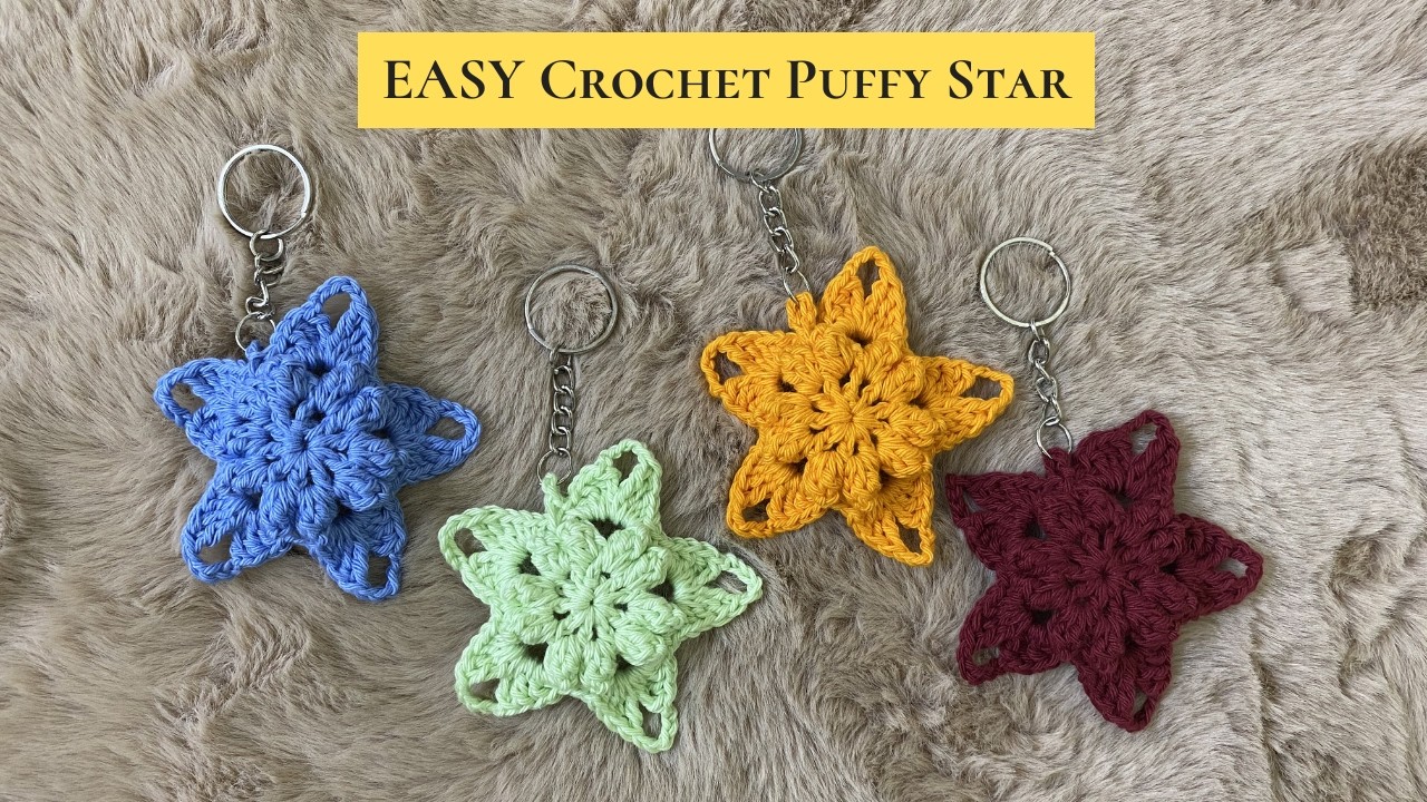 Mini Puffy Star Crochet Tutorial ✨| Quick & Adorable Project