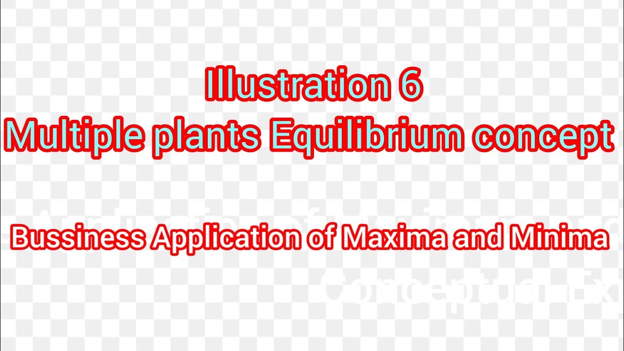 Bussiness Application of Maxima and minima _Equlibrium of firm -Illustration 6#scm #cma #cmafinals