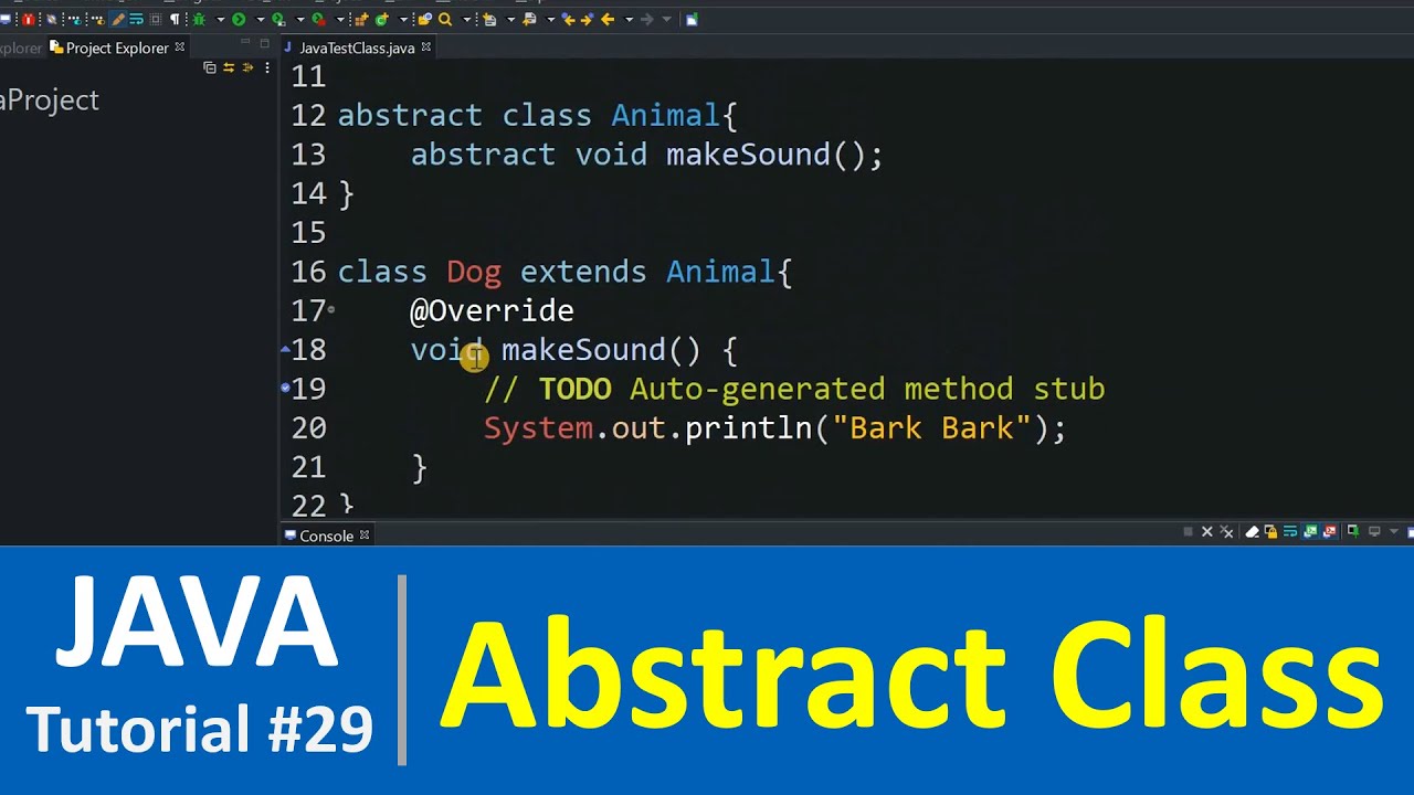 Java Tutorial #29 - Abstract Class and Abstract Methods in Java Programming