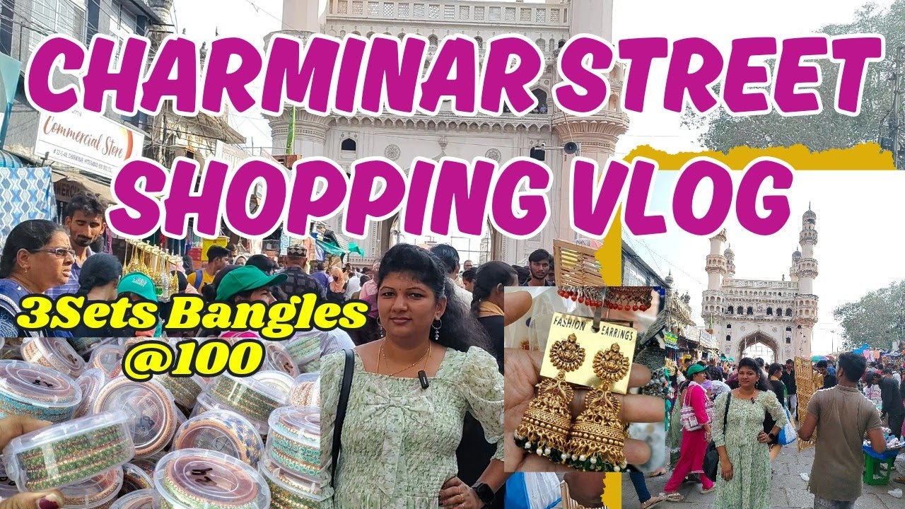 Charminar Street Shopping Hyderabad | Charminar Bangles #streetshopping #charminarshopping #vlog