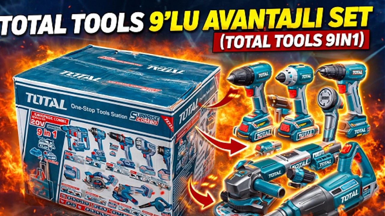 TOTAL TOOLS 9'LU AVANTAJ SETİ KUTU AÇILIMI (TOTAL TOOLS 9IN1 UNBOXING)