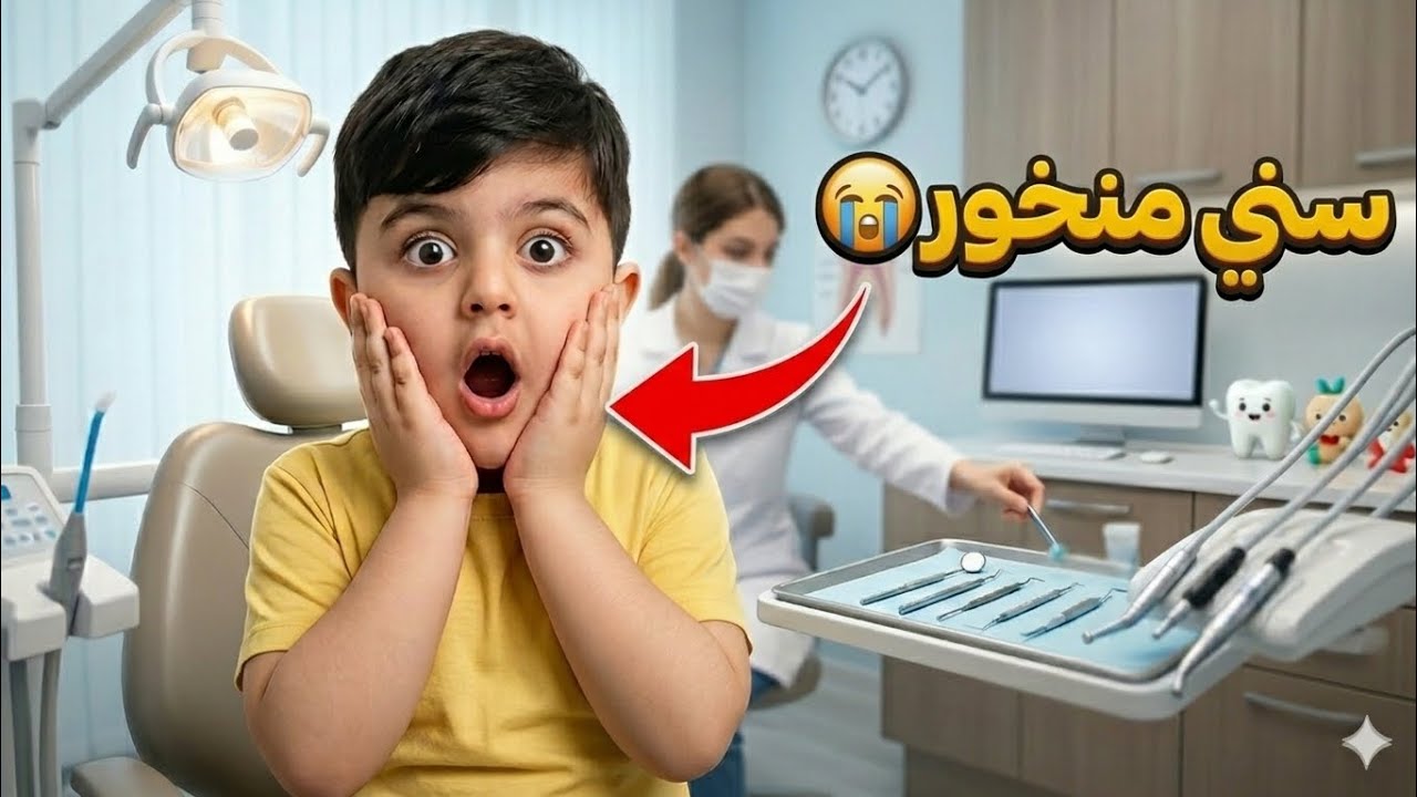 قيس راح عند دكتور الأسنان😱شو صار معو داخ يا حرام 😥🥲قيس ضاع بالبحر بالزور لقيتو 🥲