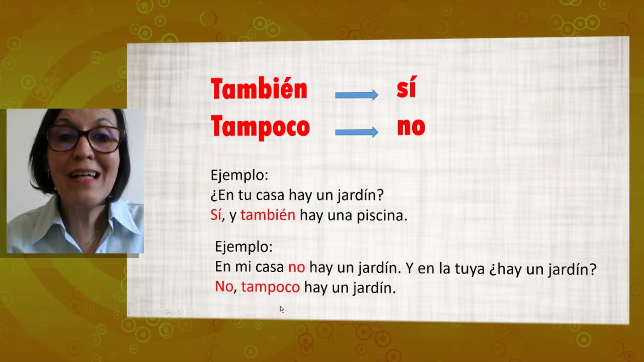 Aula espanhol - También y Tampoco - Mais Espanhol