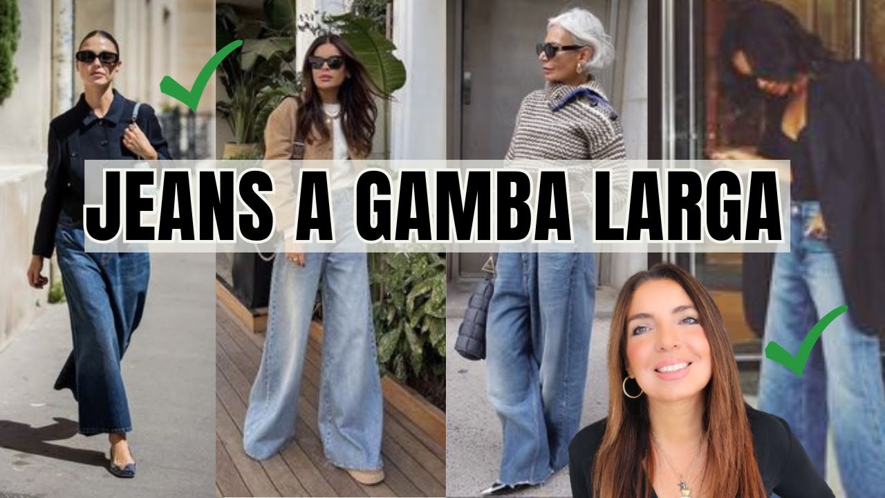 COME ABBINARE I JEANS A GAMBA LARGA per LOOK chic e alla moda