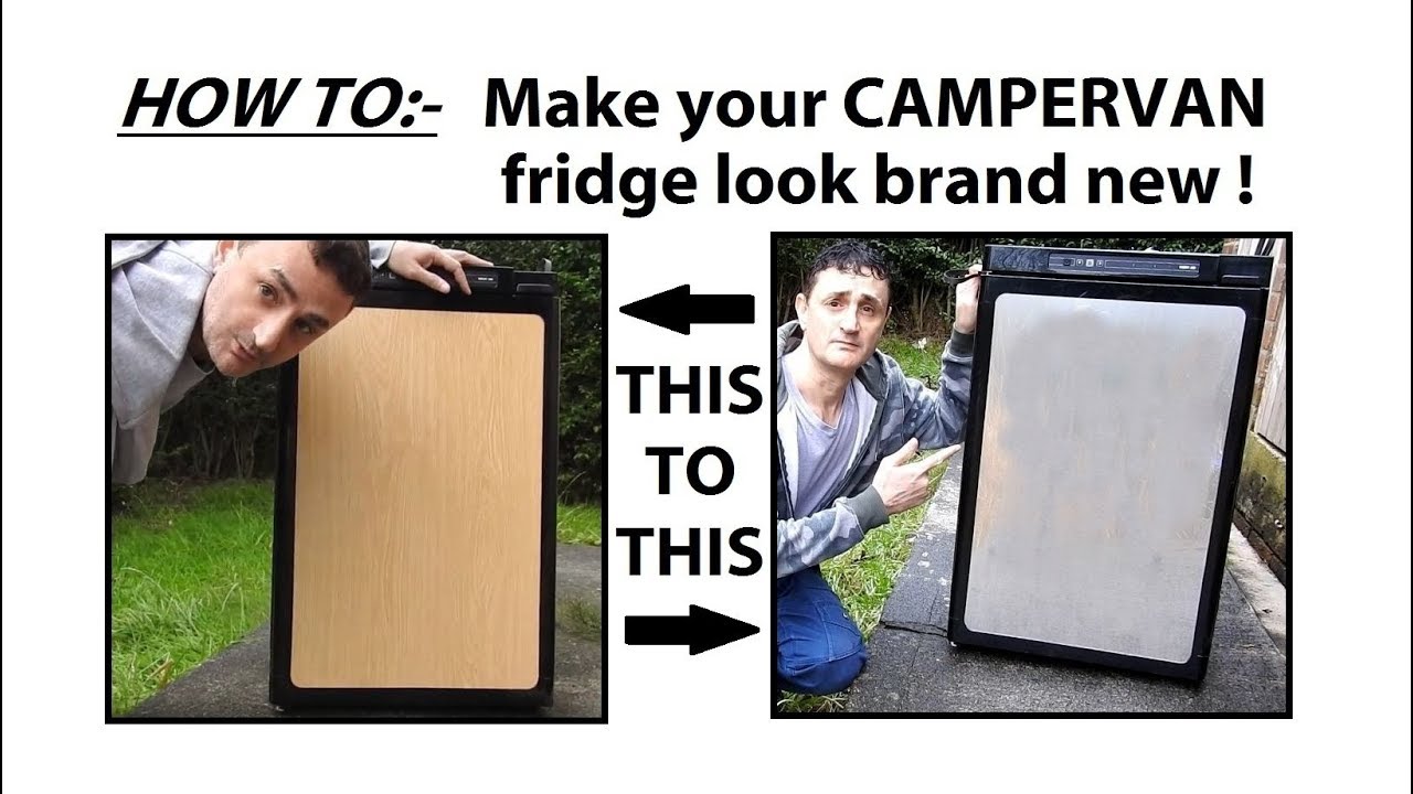 HOW TO MAKE YOUR CAMPERVAN FRIDGE LOOK BRAND NEW ! or Caravan Fridge lol - Vanlife - Self Build