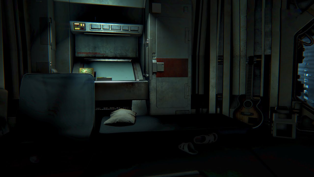 SPACE STATION BASEMENT Creepy Horror Ambient Sounds  / ASMR (Alien Isolation)