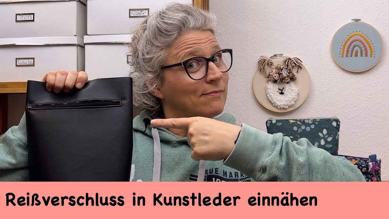 Wie nähe ich ein Reißverschlussfach in Kunstleder ein / Tipps und Tricks
