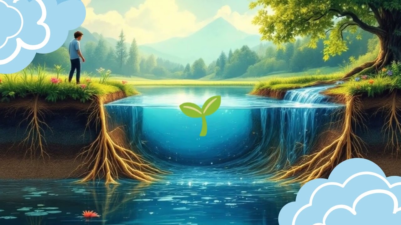 🔵 Circuitul Apei &icirc;n Natură &ndash; O Călătorie Magică! 🌍💧 (Explicație pentru Copii)!