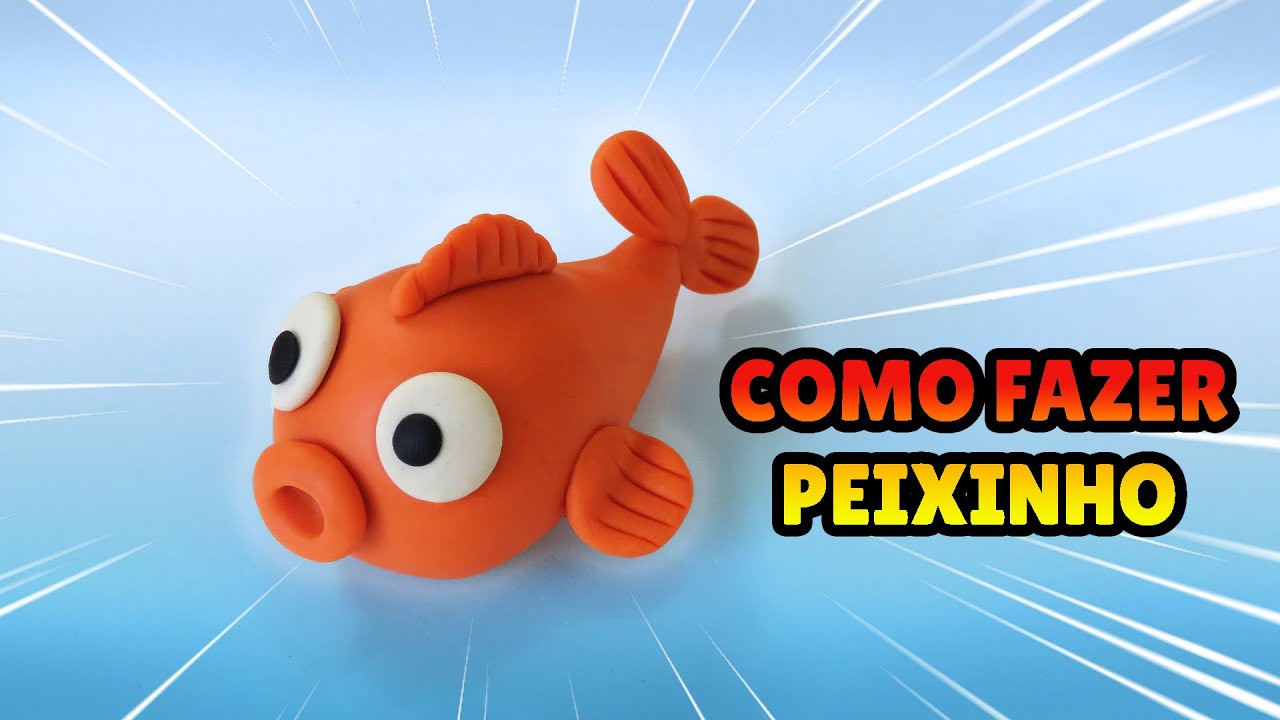 🔴FAÇA um PEIXINHO MINIATURA - Tutorial Fácil Biscuit, clay, plastilina , Pasta Americana DIY