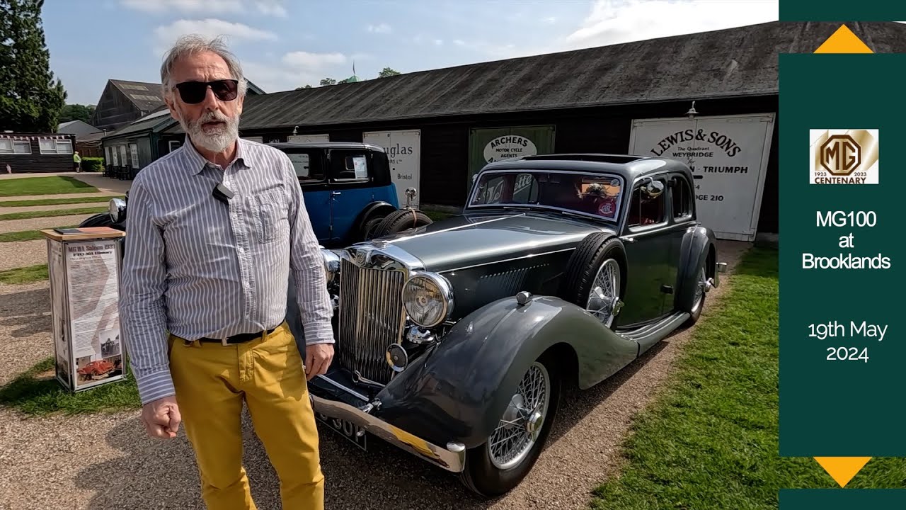MG100 Centenary at Brooklands. Rob and his 1939 MG WA 2.6