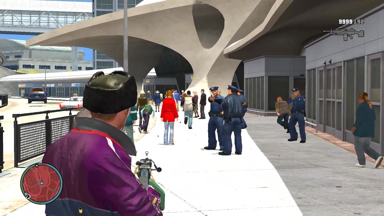 GTA 4 - AIRPORT SHOOTOUT + EPIC SHOOTOUT WITH SWAT & POLICE + FOUR STARS
