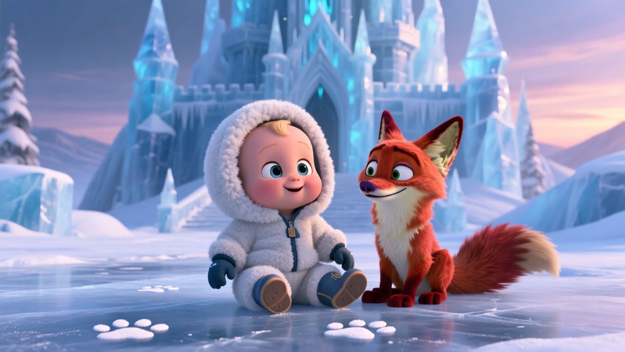 Ice Castle With Baby Fox ❄️🦊 | Learn Animals and Winter Fun for Kids | Educational Video