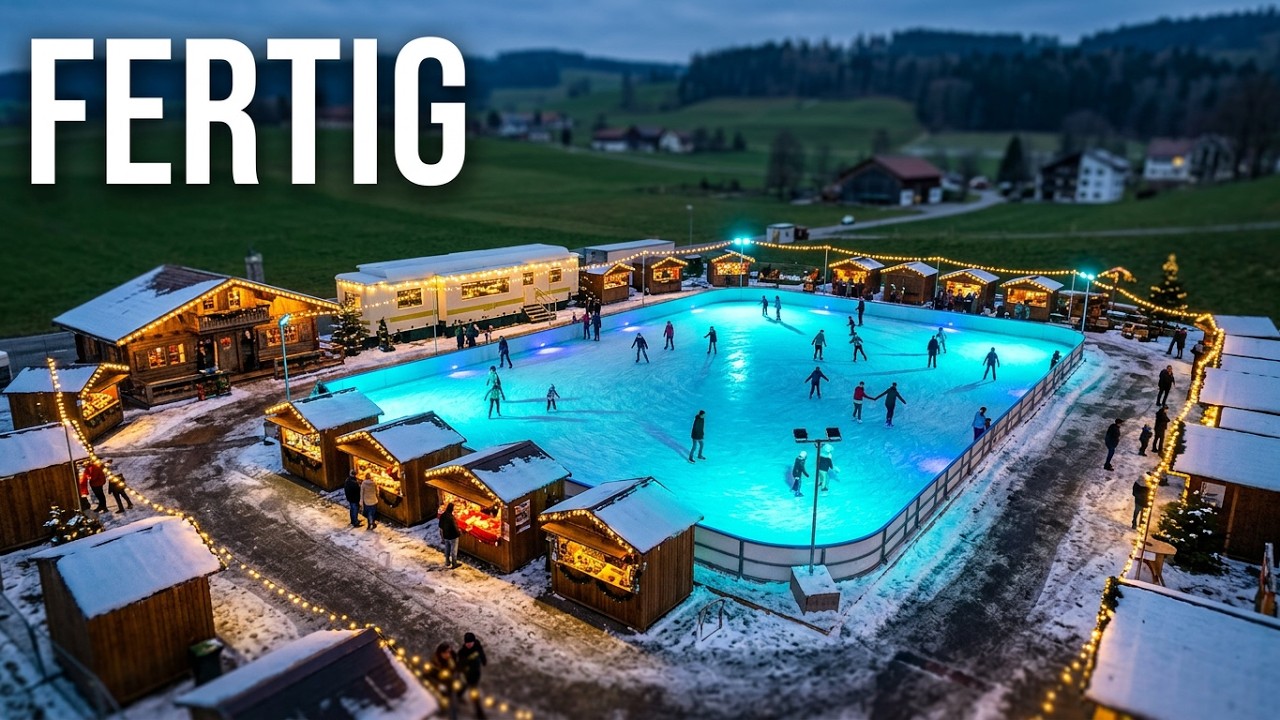 Mein jährlicher Weihnachtsmarkt mit Eislaufbahn