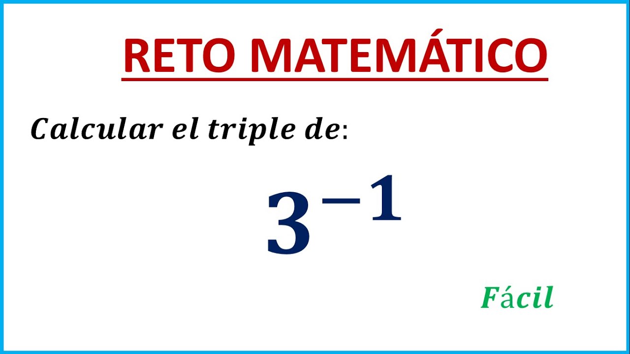 Piensa Rápido y resuelve este reto matemático | COSREC MATH