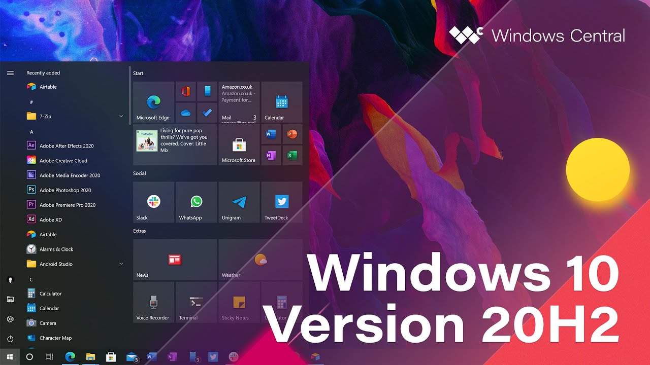 Windows 10 October 2020 Update &ndash; Official Release Demo (Version 20H2)