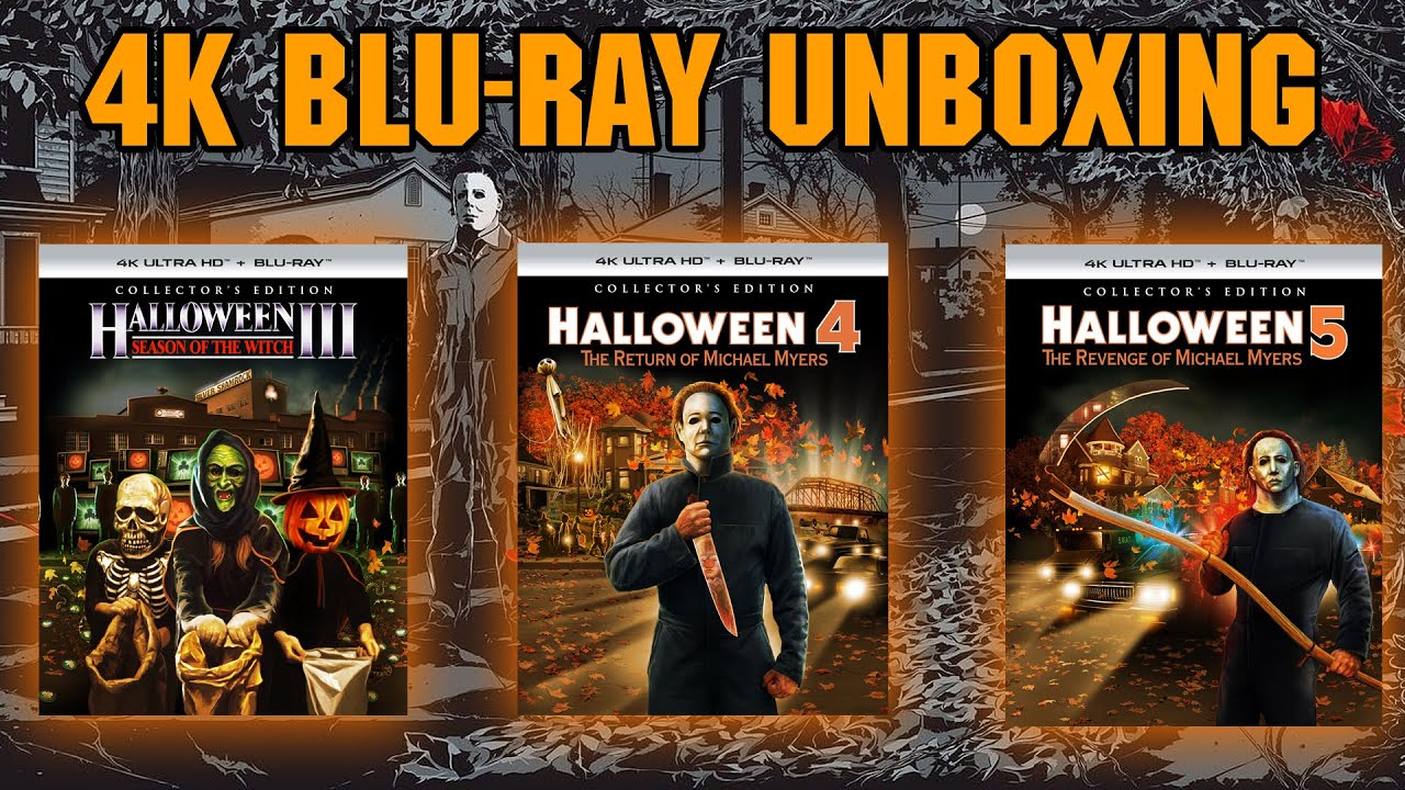 Распаковка коллекционного издания Halloween 3-5 в 4K Blu-ray от Scream Factory