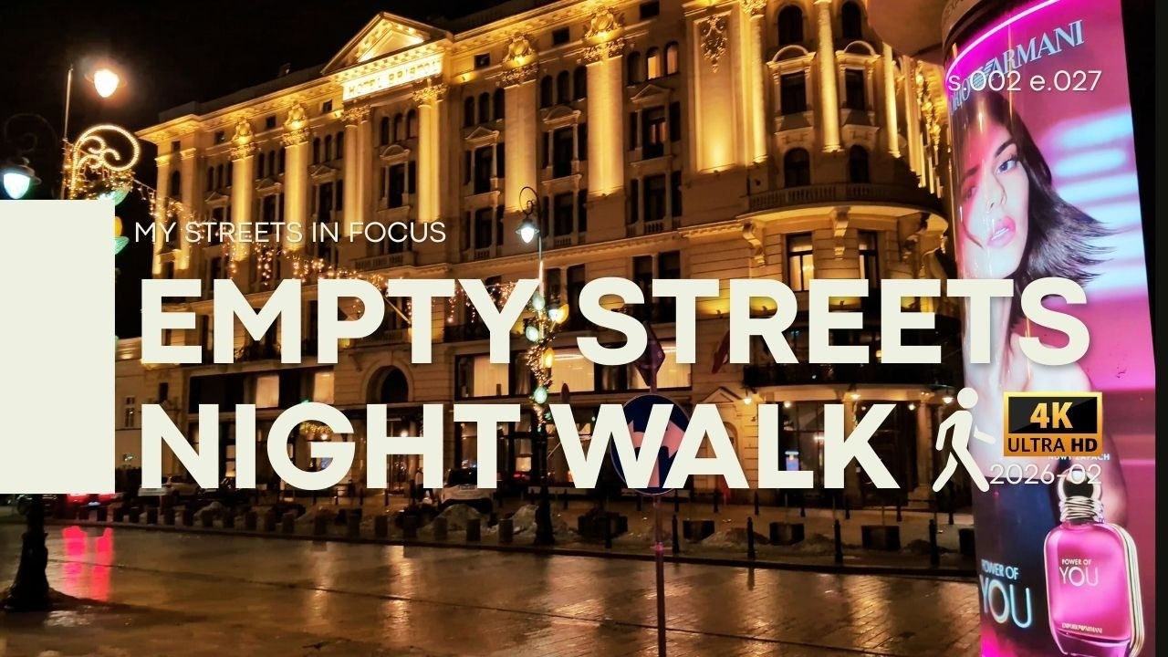 Warsaw Grand Squares & Royal Route 🇵🇱 Night Walking Tour 2026 [4K 60fps], no talking, silent walk