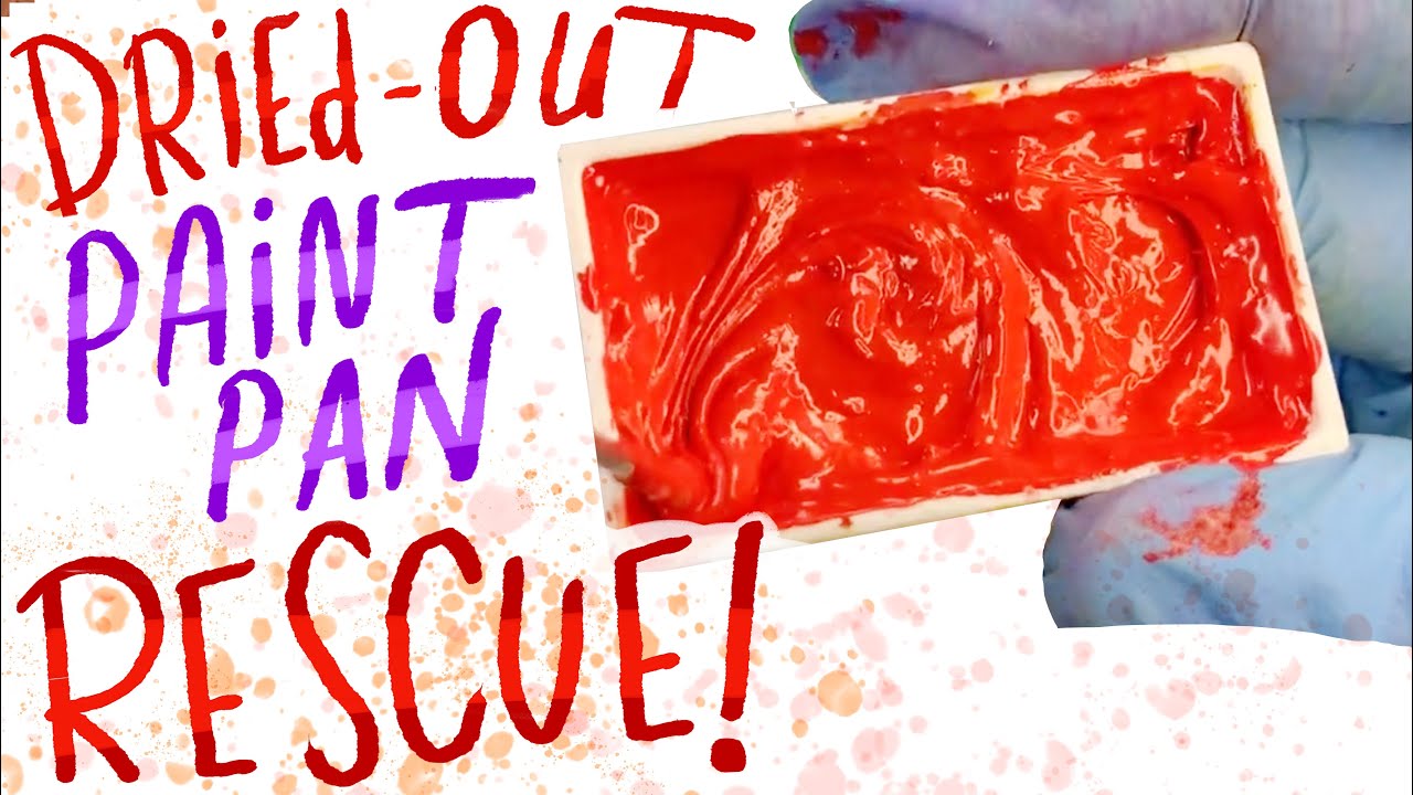 Watercolor Paint Pan Rescue - How To Rescue Dried Out Watercolor Pans - Reviving Dried Out Paint