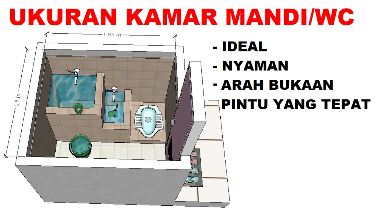 Ukuran kamar mandi ideal dan nyaman