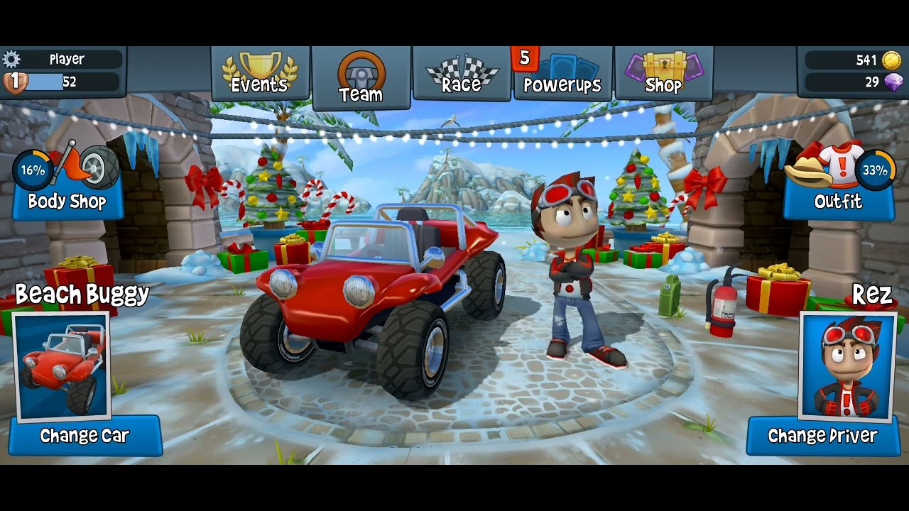 Racing at Beach Buggy Racing 2