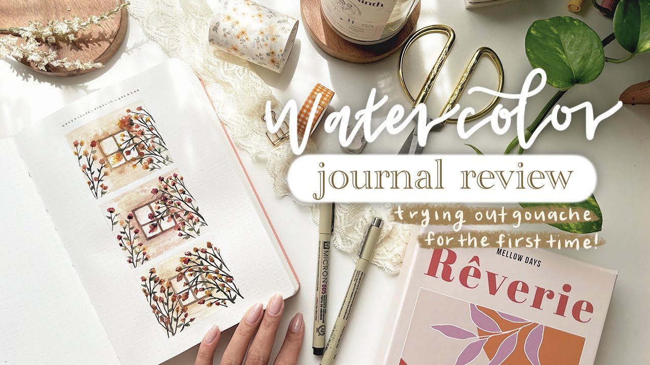 watercolor bullet journal journal review + paint with me! 160 gsm | mellow days