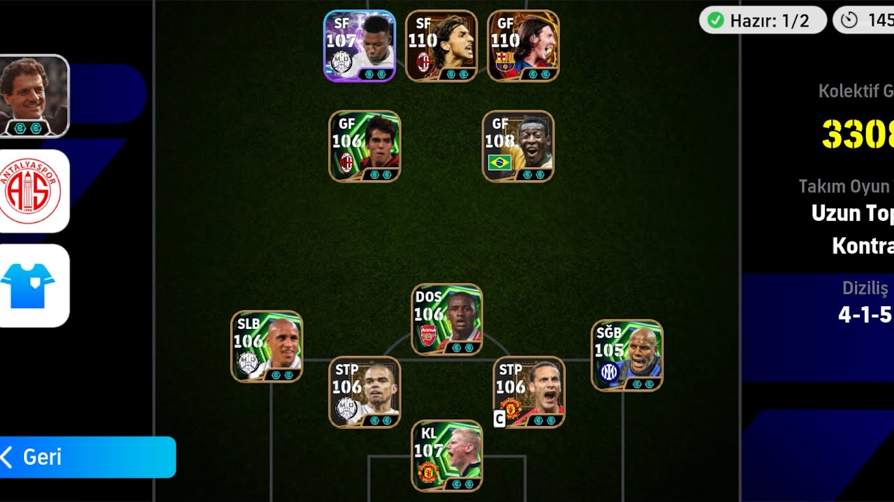 1.KLASMANDA 3308 KOLEKTİF GÜÇLÜ RAKİP İLE MAÇ!👌SARDI - (eFootball 2026 Mobile)