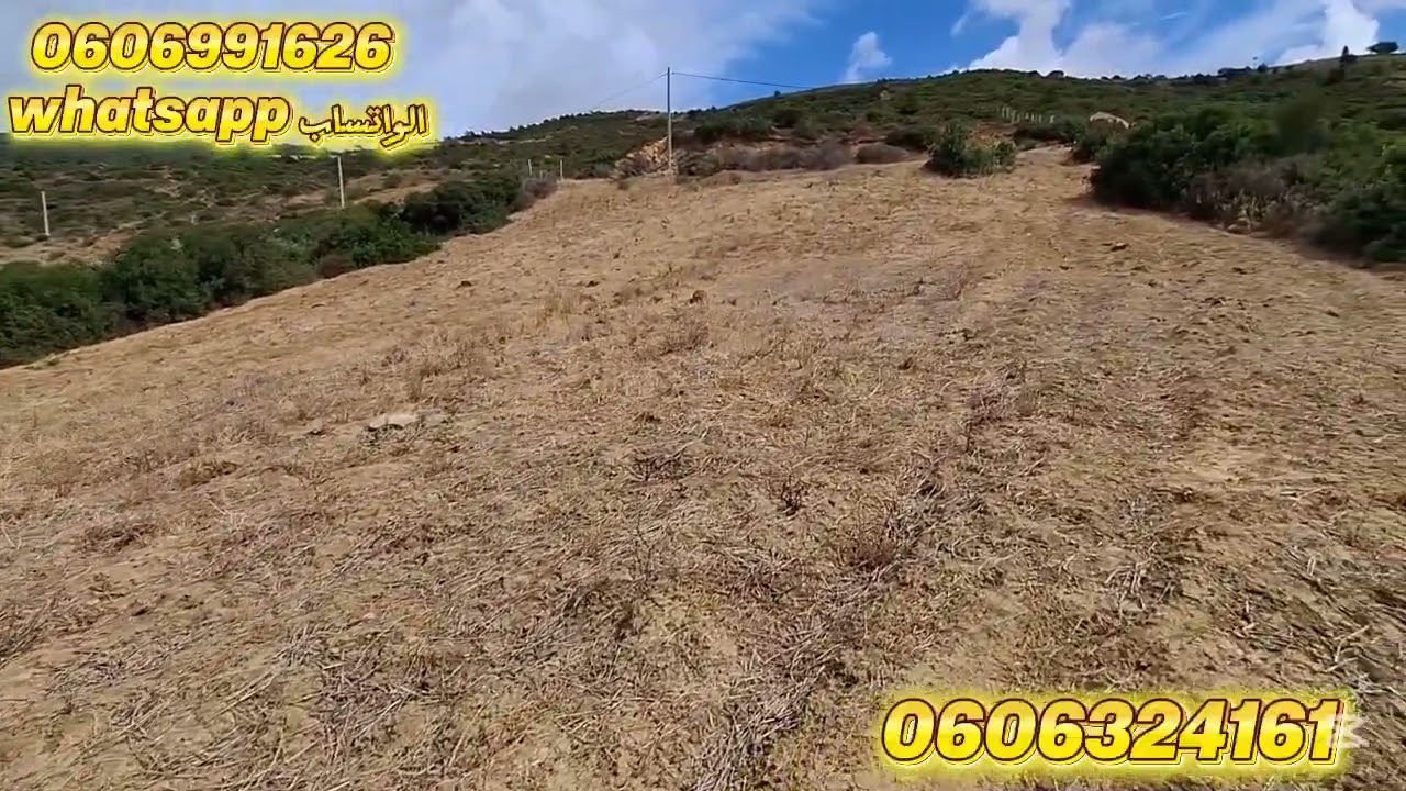 قطعة ارضيه ملكية 1700متر واصلا الماء والضوء والطريق بين طنجة ولقصر الصغير والتفاصيل في الفيديو 