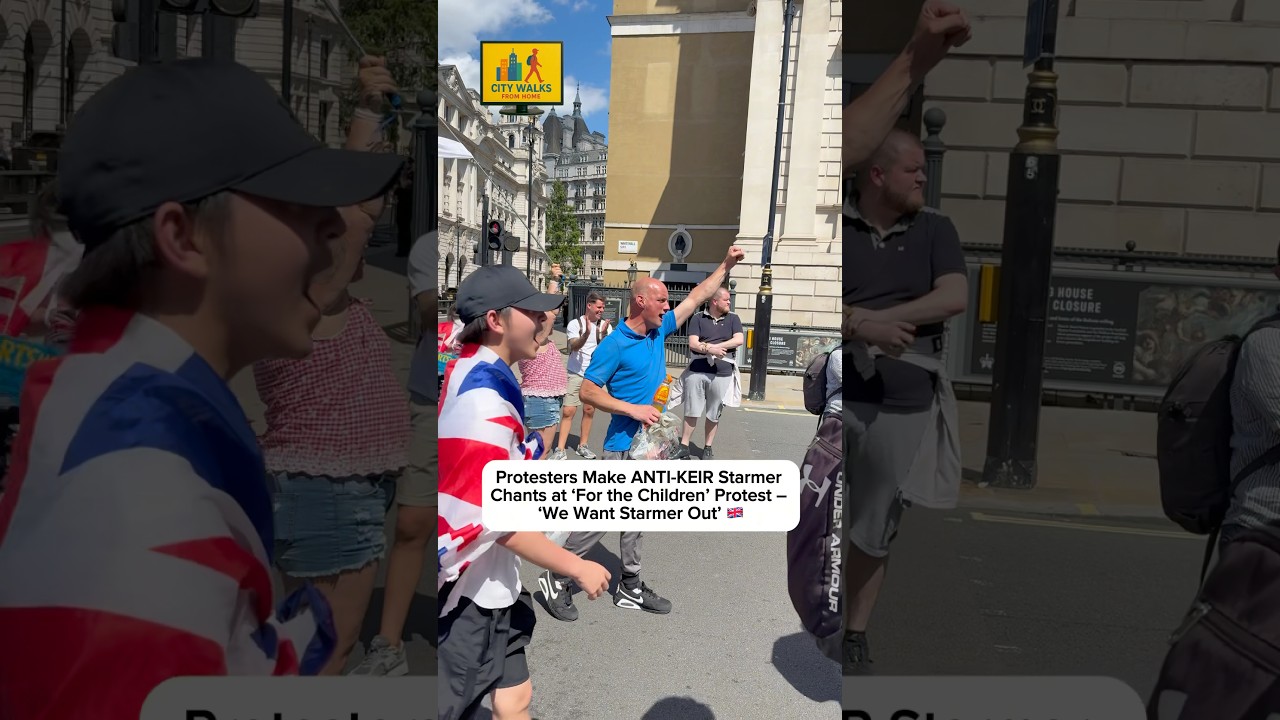 Protesters Make ANTI-KEIR STARMER Chants at 'For the Children' Protest -
