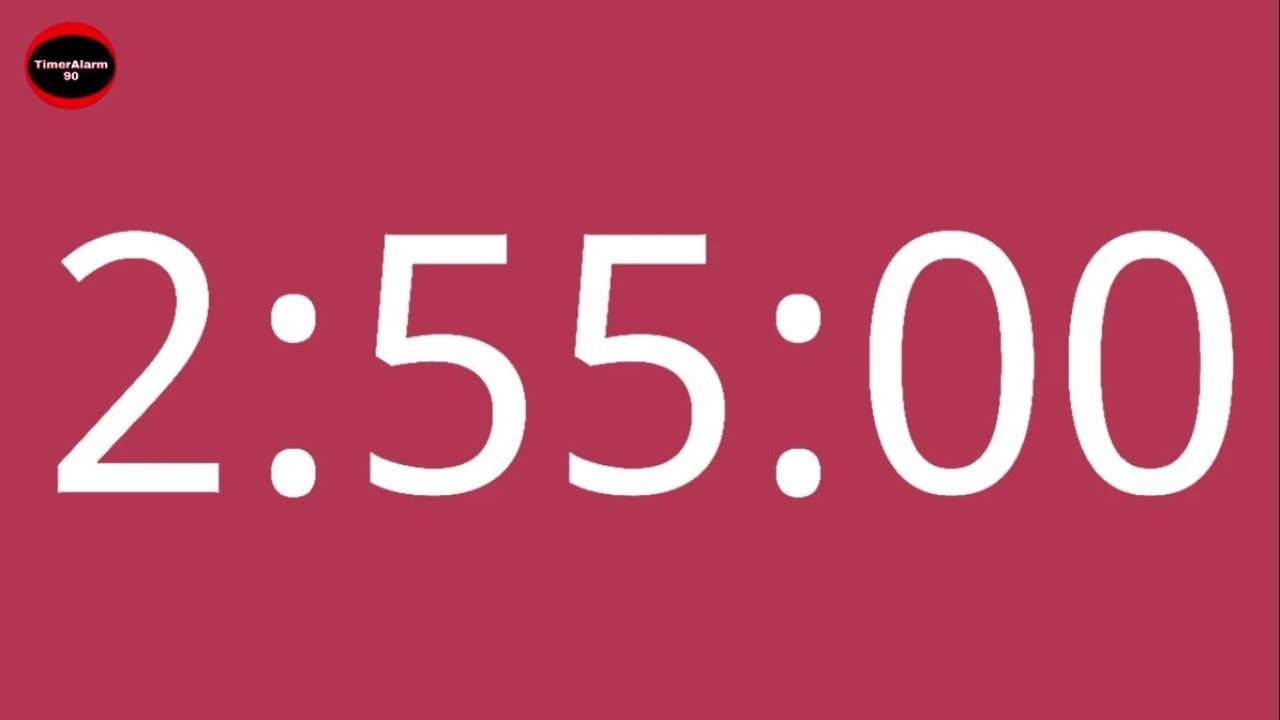2 Hour 55 Minutes Timer | 175 Minutes Countdown Timer