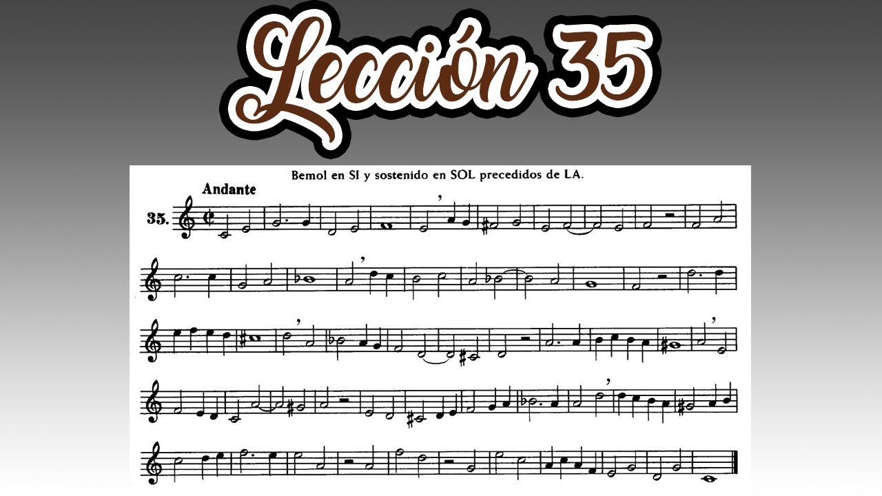 Lección 35 Metodo de Solfeo de Hilarion Eslava - Primera Parte