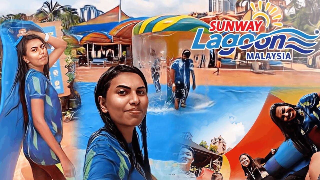 Sunway Lagoon Theme Park | Cam එක Left  🎥💔😥 | Water Park Adventure Rides  🌊🏊‍♂️📸  - Vlog 01