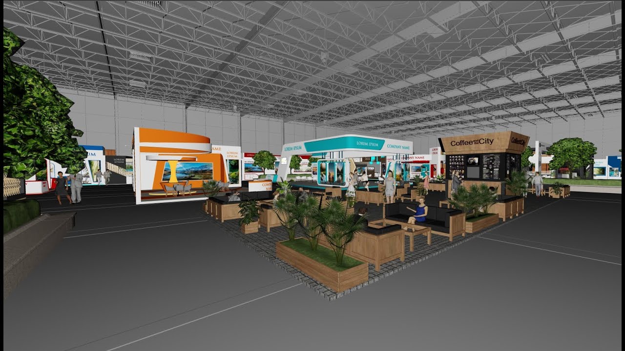 Exhibition Booth 3D Virtual Tour-Exhibition stall rendering walkthrough